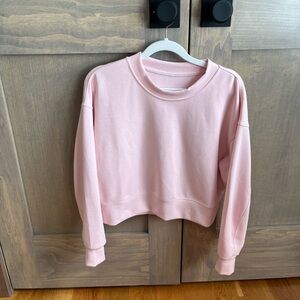 lululemon Softstreme Perfectly Oversized Cropped Crew Flush Pink size 0